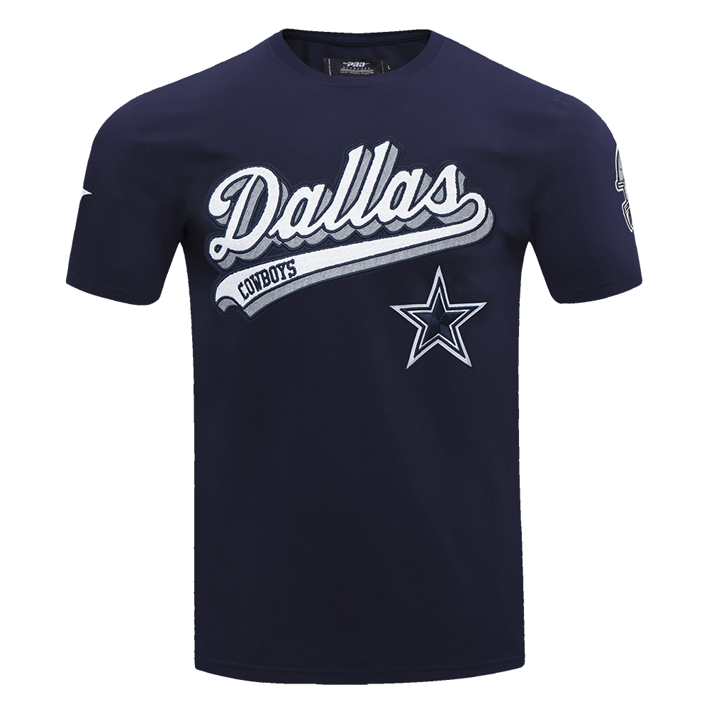 NFL DALLAS COWBOYS SCRIPT TAIL MEN'S   TEE (MIDNIGHT NAVY)