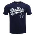NFL DALLAS COWBOYS SCRIPT TAIL MEN'S   TEE (MIDNIGHT NAVY)