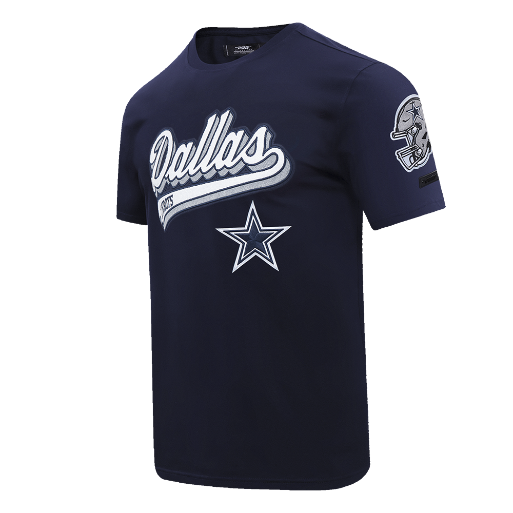 NFL DALLAS COWBOYS SCRIPT TAIL MEN'S   TEE (MIDNIGHT NAVY)