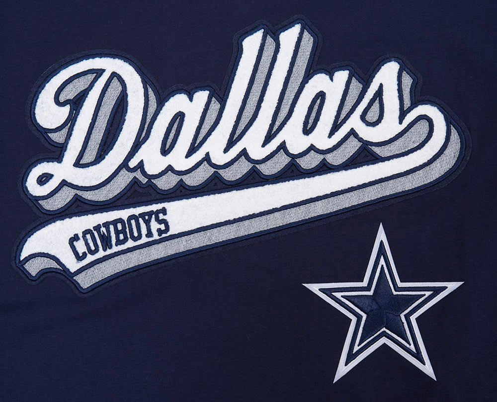 NFL DALLAS COWBOYS SCRIPT TAIL MEN'S   TEE (MIDNIGHT NAVY)