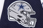 NFL DALLAS COWBOYS SCRIPT TAIL MEN'S MESH BUTTON DOWN SHIRT (MIDNIGHT NAVY)