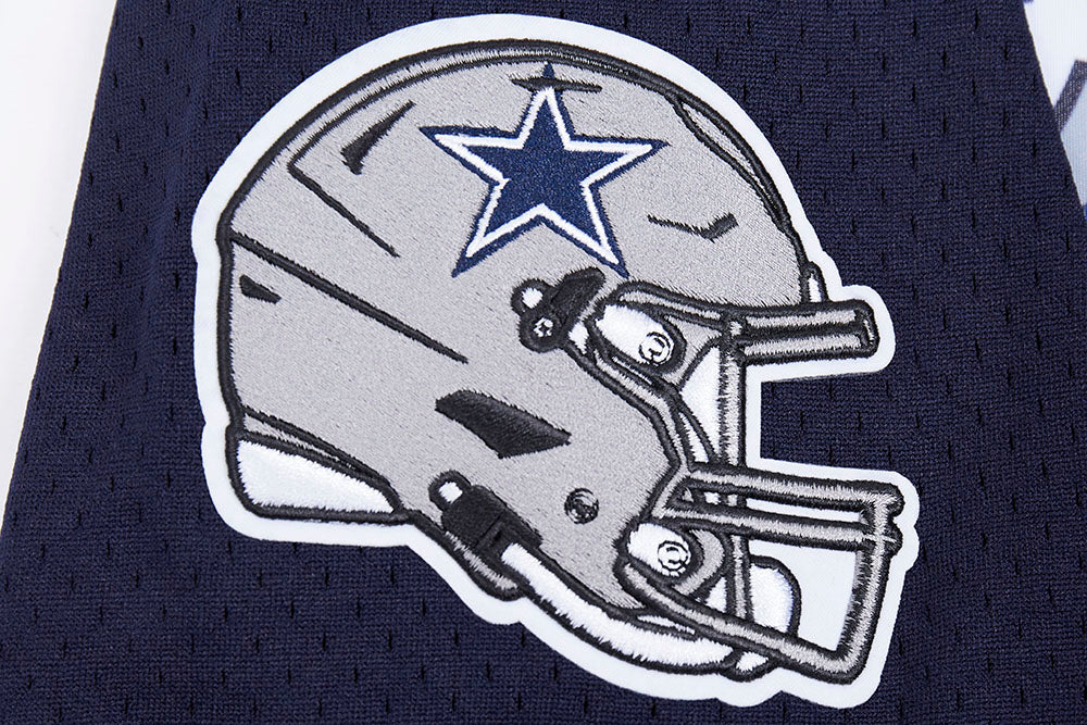 NFL DALLAS COWBOYS SCRIPT TAIL MEN'S MESH BUTTON DOWN SHIRT (MIDNIGHT NAVY)