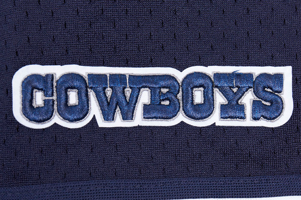 NFL DALLAS COWBOYS SCRIPT TAIL MEN'S MESH BUTTON DOWN SHIRT (MIDNIGHT NAVY)