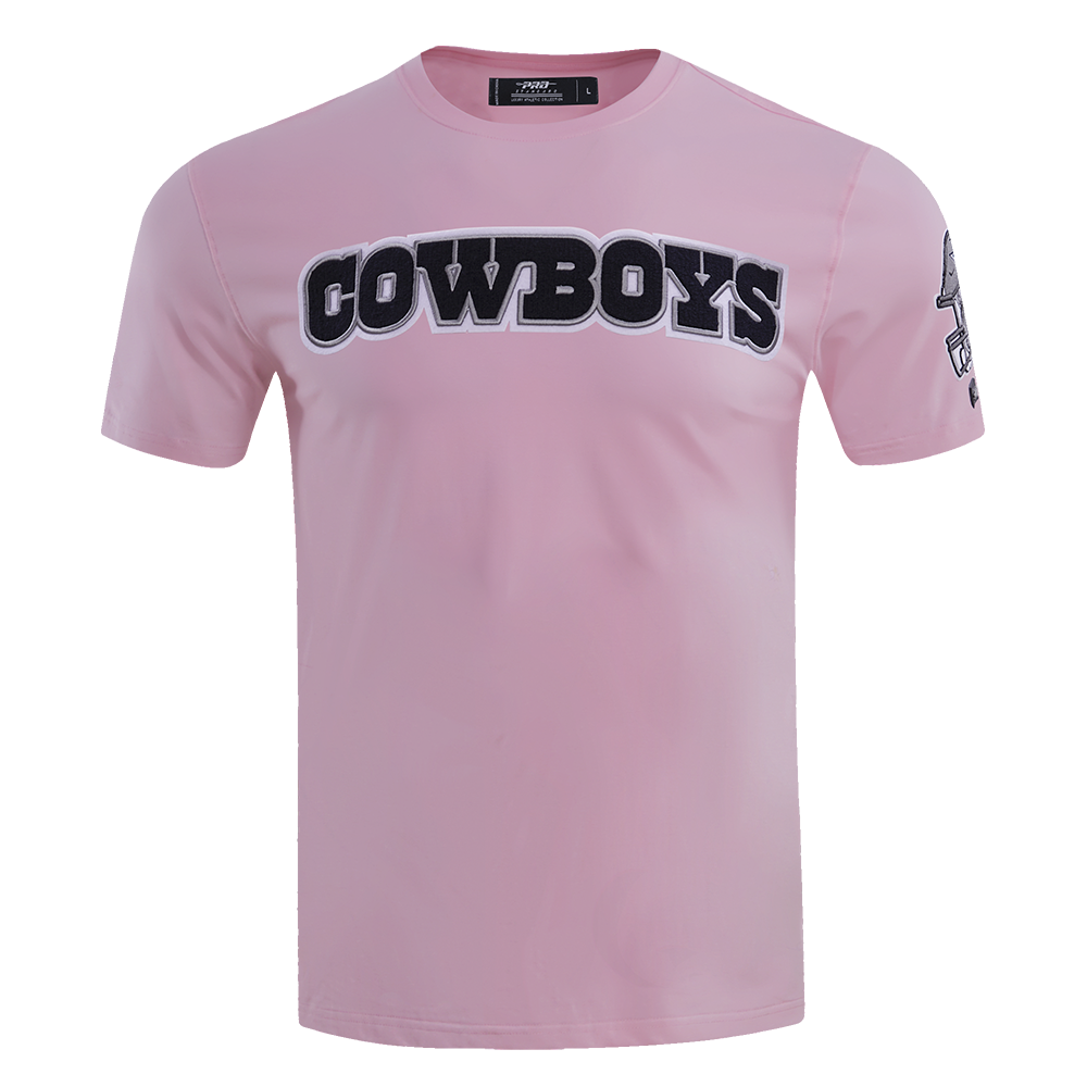 NFL DALLAS COWBOYS CLASSIC CHENILLE T-SHIRT POUR HOMME (ROSE)