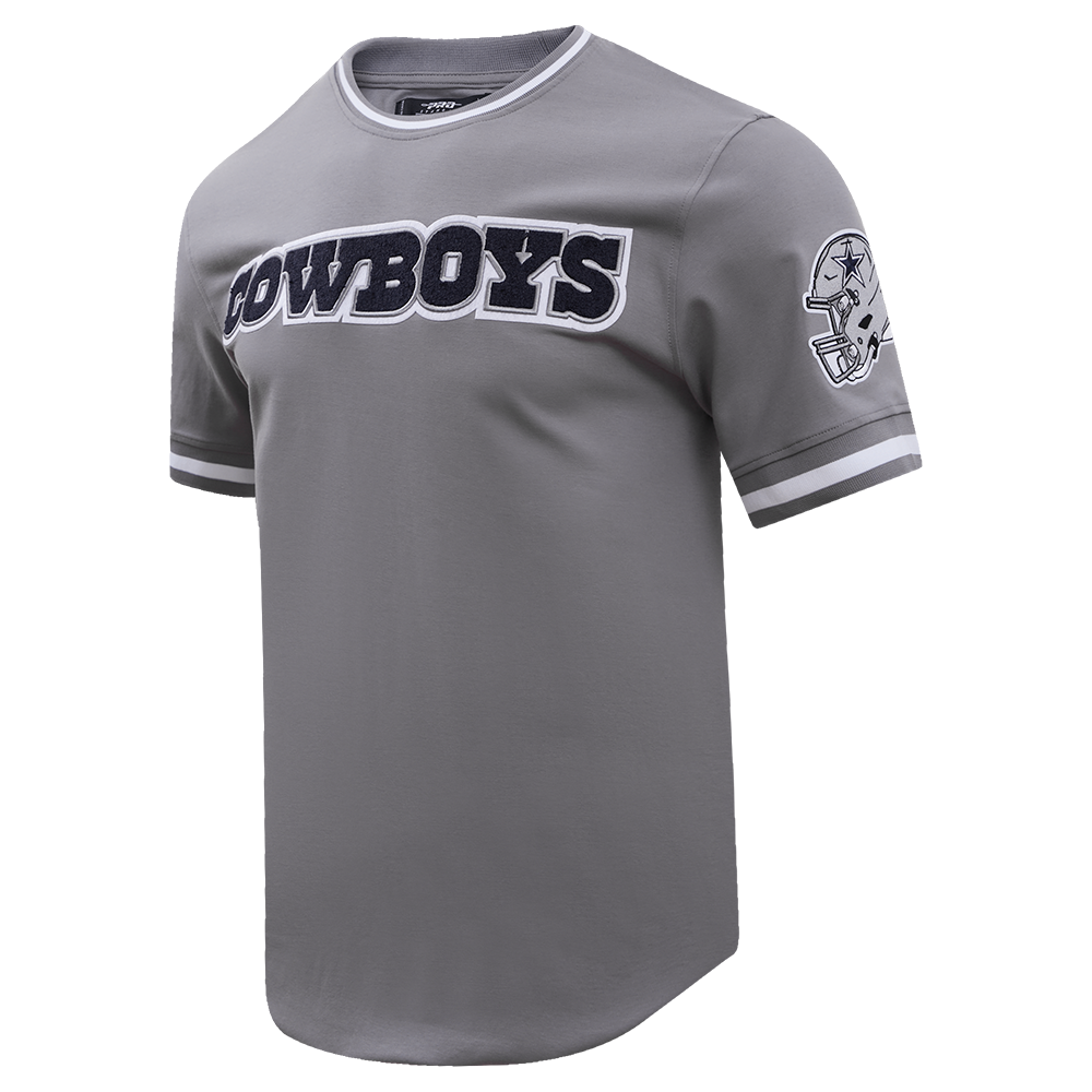 NFL DALLAS COWBOYS CLASSIC CHENILLE T-SHIRT POUR HOMME (GRIS)
