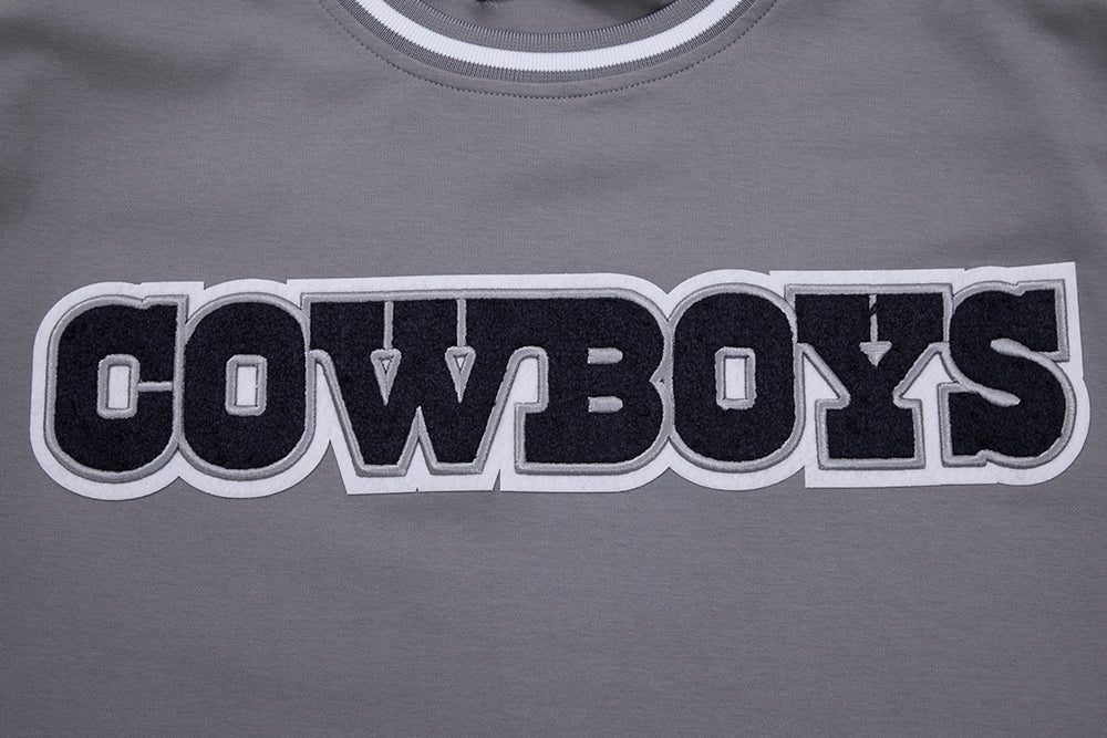 NFL DALLAS COWBOYS CLASSIC CHENILLE MEN'S TEE (GRAY)