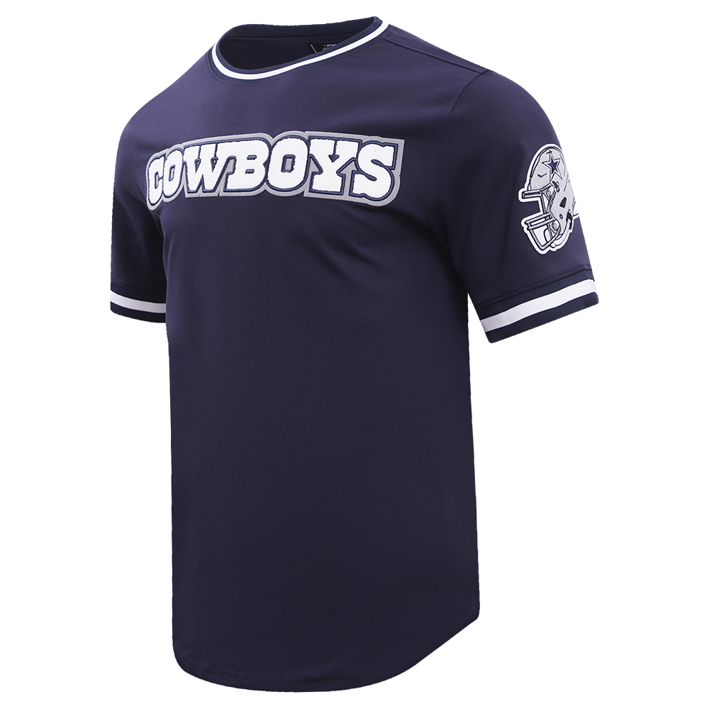 NFL DALLAS COWBOYS CLASSIC CHENILLE T-SHIRT EN MAILLE DOUBLE (MARINE MINUIT)