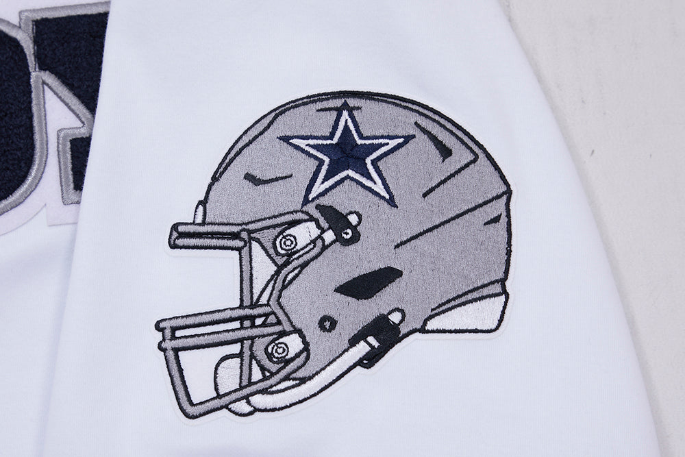 NFL DALLAS COWBOYS CLASSIC CHENILLE T-SHIRT POUR HOMME (BLANC)