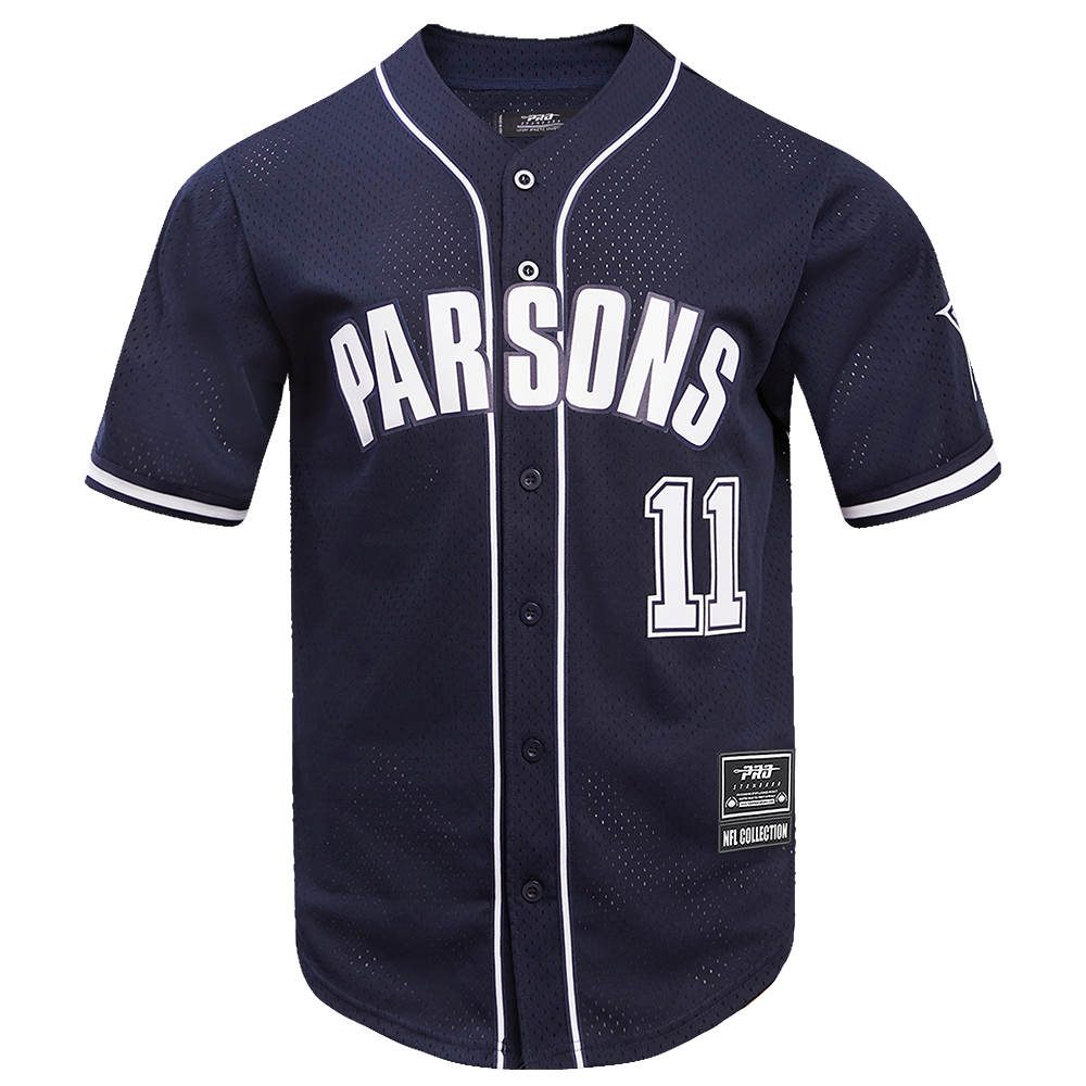 NFL DALLAS COWBOYS MICAH PARSONS #11 MEN'S MESH BUTTON DOWN JERSEY (MIDNIGHT NAVY)