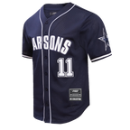 NFL DALLAS COWBOYS MICAH PARSONS #11 MEN'S MESH BUTTON DOWN JERSEY (MIDNIGHT NAVY)