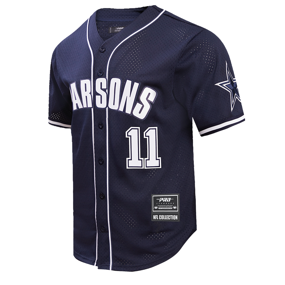 NFL DALLAS COWBOYS MICAH PARSONS #11 MEN'S MESH BUTTON DOWN JERSEY (MIDNIGHT NAVY)