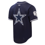 NFL DALLAS COWBOYS MICAH PARSONS #11 MEN'S MESH BUTTON DOWN JERSEY (MIDNIGHT NAVY)