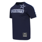 NFL DALLAS COWBOYS LOGO CLASSIC MESH MEN'S PRO TEAM TAPING SHIRT (MIDNIGHT NAVY)