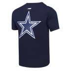 NFL DALLAS COWBOYS LOGO CLASSIC MESH MEN'S PRO TEAM TAPING SHIRT (MIDNIGHT NAVY)