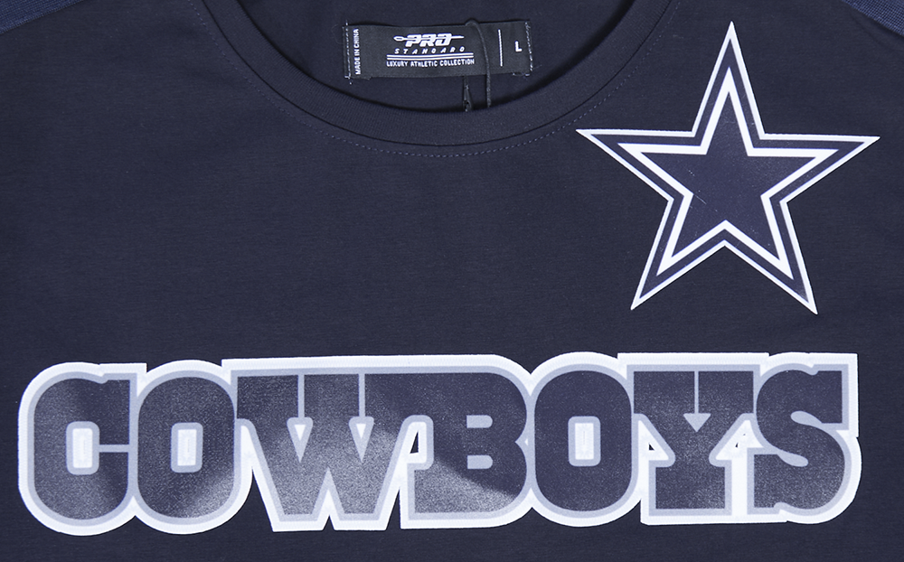 NFL DALLAS COWBOYS LOGO CLASSIC MESH MEN'S PRO TEAM TAPING SHIRT (MIDNIGHT NAVY)