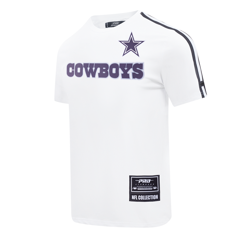 NFL DALLAS COWBOYS LOGO CLASSIC MESH PRO TEAM TAPING SHIRT (WHITE/MIDNIGHT NAVY)
