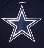 NFL DALLAS COWBOYS LOGO CLASSIC MEN'S MESH BUTTON DOWN JERSEY (MIDNIGHT NAVY)