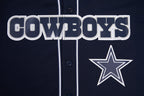 NFL DALLAS COWBOYS LOGO CLASSIC MEN'S MESH BUTTON DOWN JERSEY (MIDNIGHT NAVY)
