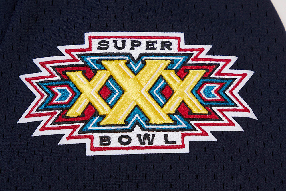 NFL DALLAS COWBOYS LOGO CLASSIC MEN'S MESH BUTTON DOWN JERSEY (MIDNIGHT NAVY)