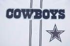 NFL DALLAS COWBOYS CLASSIC MESH CHEMISE BOUTONNÉE À LOGO POUR HOMME (BLANC/MARINE MINUIT)