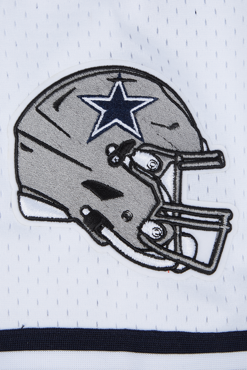 NFL DALLAS COWBOYS CLASSIC MESH CHEMISE BOUTONNÉE À LOGO POUR HOMME (BLANC/MARINE MINUIT)