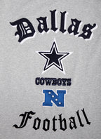 NFL DALLAS COWBOYS OLD ENGLISH T-SHIRT POUR HOMME (GRIS CHINÉ)