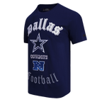 NFL DALLAS COWBOYS OLD ENGLISH T-SHIRT POUR HOMME (MARINE MINUIT)