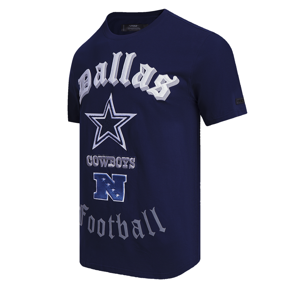 NFL DALLAS COWBOYS OLD ENGLISH T-SHIRT POUR HOMME (MARINE MINUIT)
