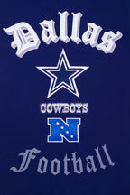 NFL DALLAS COWBOYS OLD ENGLISH T-SHIRT POUR HOMME (MARINE MINUIT)