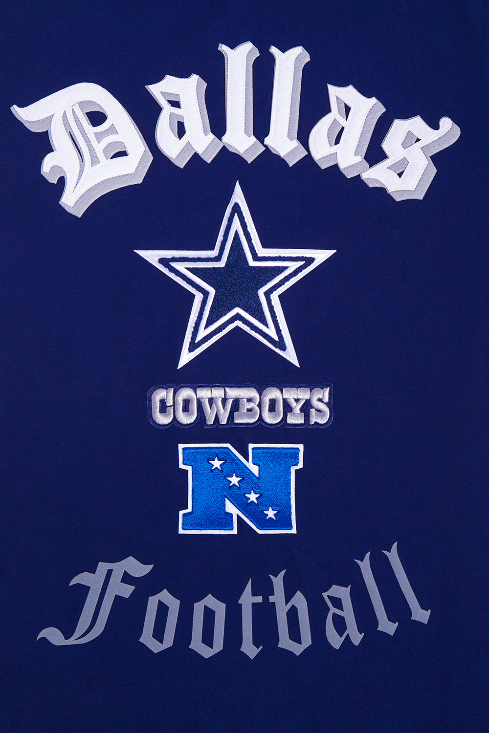 NFL DALLAS COWBOYS OLD ENGLISH T-SHIRT POUR HOMME (MARINE MINUIT)