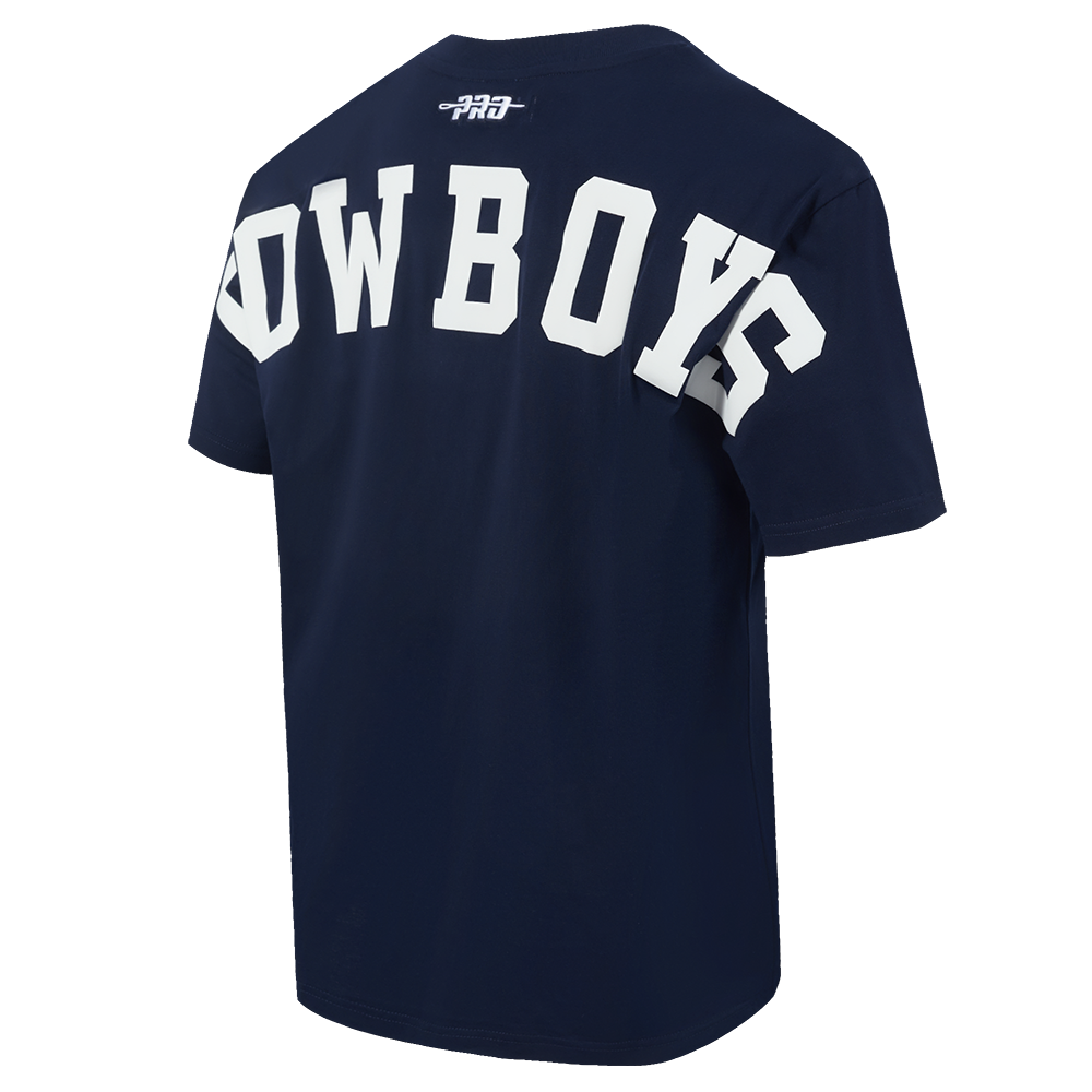 NFL DALLAS COWBOYS WINGSPAN T-SHIRT EN JERSEY DE COTON À ÉPAULES TOMBANTES POUR HOMME (MARINE MINUIT)