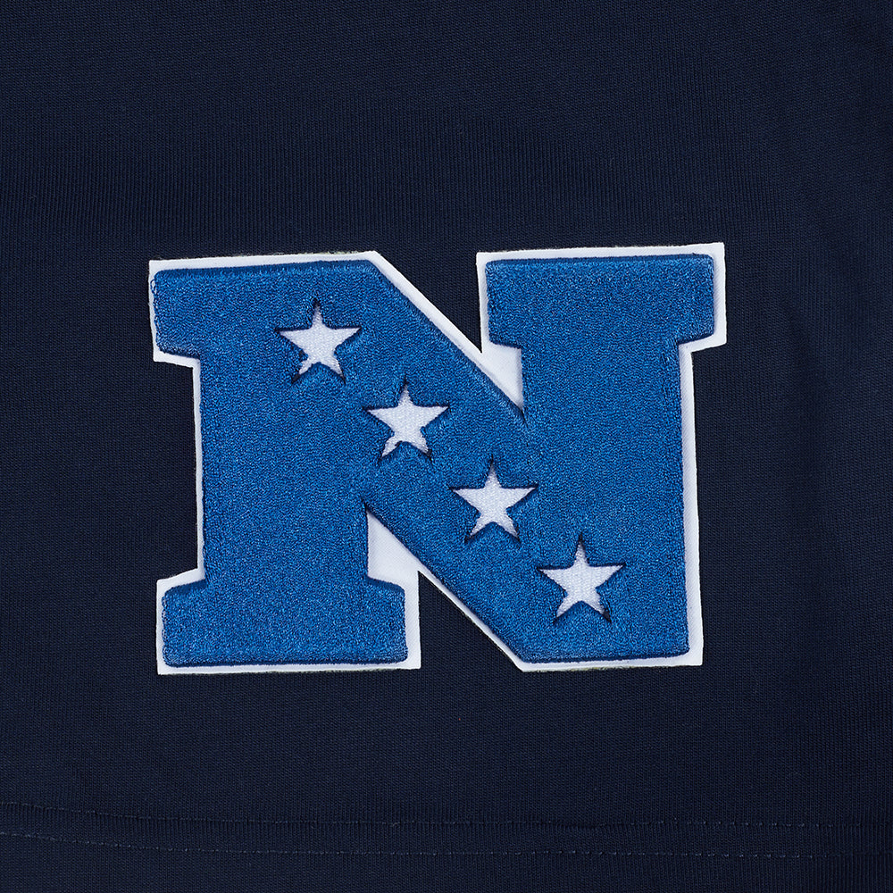 NFL DALLAS COWBOYS WINGSPAN T-SHIRT EN JERSEY DE COTON À ÉPAULES TOMBANTES POUR HOMME (MARINE MINUIT)