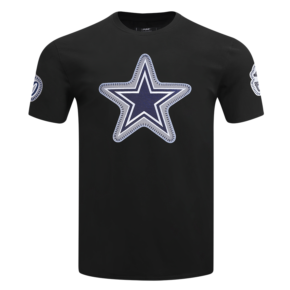 NFL DALLAS COWBOYS DIY PICK STITCH MEN'S SINGLE JERSEY TEE (BLACK)