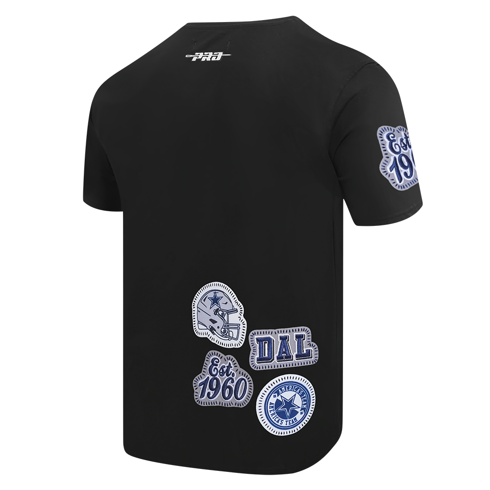 NFL DALLAS COWBOYS DIY PICK STITCH MEN'S SINGLE JERSEY TEE (BLACK)