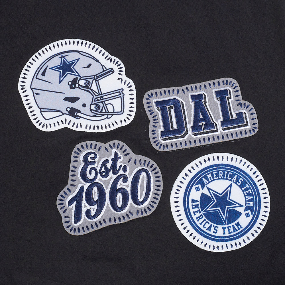NFL DALLAS COWBOYS DIY PICK STITCH MEN'S SINGLE JERSEY TEE (BLACK)