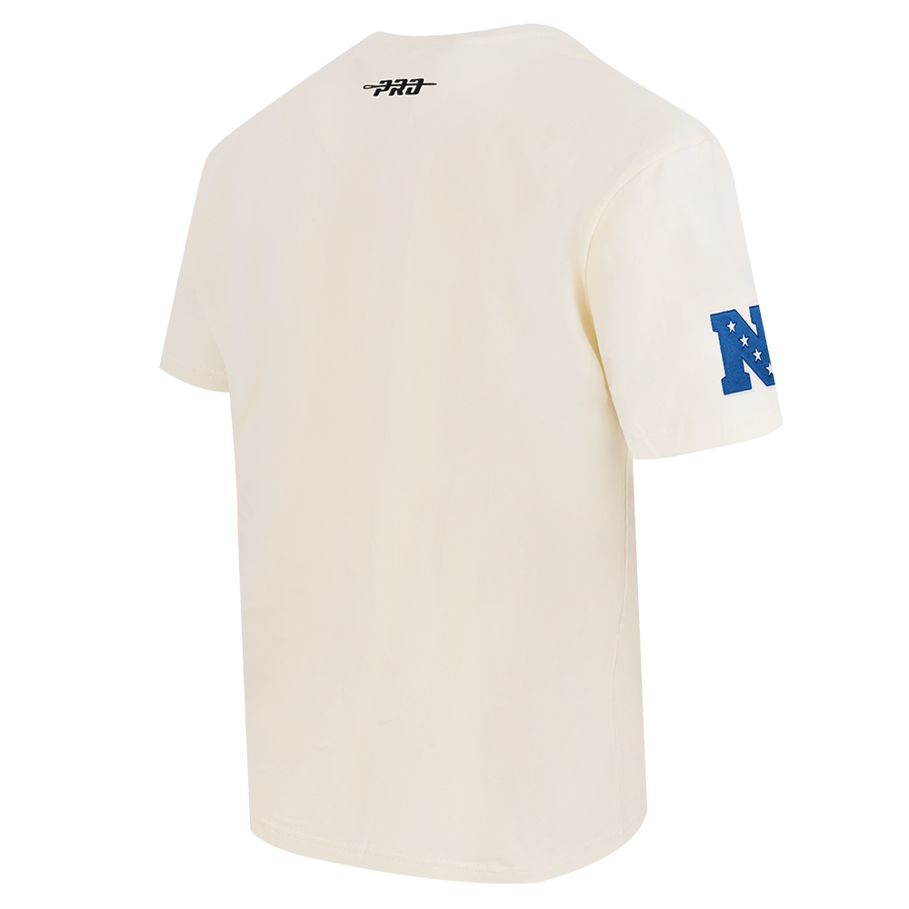 NFL DALLAS COWBOYS CHROME MEN'S COTTON JERSEY DROP SHOULDER TEE (EGGSHELL)