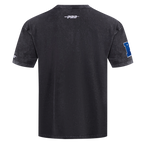 NFL DALLAS COWBOYS T-SHIRT CHROME EN JERSEY DE COTON À ÉPAULES TOMBANTES POUR HOMME (NOIR DÉLAVÉ)