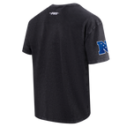 NFL DALLAS COWBOYS T-SHIRT CHROME EN JERSEY DE COTON À ÉPAULES TOMBANTES POUR HOMME (NOIR DÉLAVÉ)