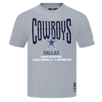 NFL DALLAS COWBOYS CITY TOUR 2.0 MEN'S COTTON JERSEY DROP SHOULDER TEE (DARK HEATHER GRAY)
