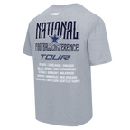 NFL DALLAS COWBOYS CITY TOUR 2.0 MEN'S COTTON JERSEY DROP SHOULDER TEE (DARK HEATHER GRAY)