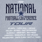 NFL DALLAS COWBOYS CITY TOUR 2.0 MEN'S COTTON JERSEY DROP SHOULDER TEE (DARK HEATHER GRAY)