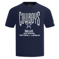 NFL DALLAS COWBOYS CITY TOUR 2.0 T-SHIRT EN JERSEY DE COTON À ÉPAULES TOMBANTES POUR HOMME (MARINE MINUIT)