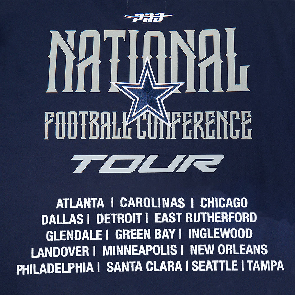 NFL DALLAS COWBOYS CITY TOUR 2.0 T-SHIRT EN JERSEY DE COTON À ÉPAULES TOMBANTES POUR HOMME (MARINE MINUIT)