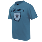 NFL DALLAS COWBOYS COUNTRY CLUB T-SHIRT EN JERSEY DE COTON À ÉPAULES TOMBANTES POUR HOMME (BLEU ACIER)