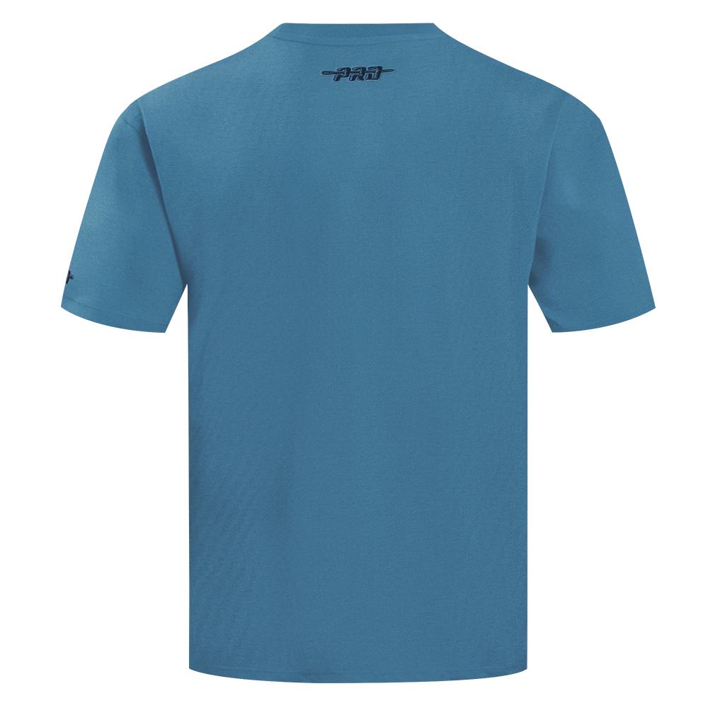 NFL DALLAS COWBOYS COUNTRY CLUB T-SHIRT EN JERSEY DE COTON À ÉPAULES TOMBANTES POUR HOMME (BLEU ACIER)
