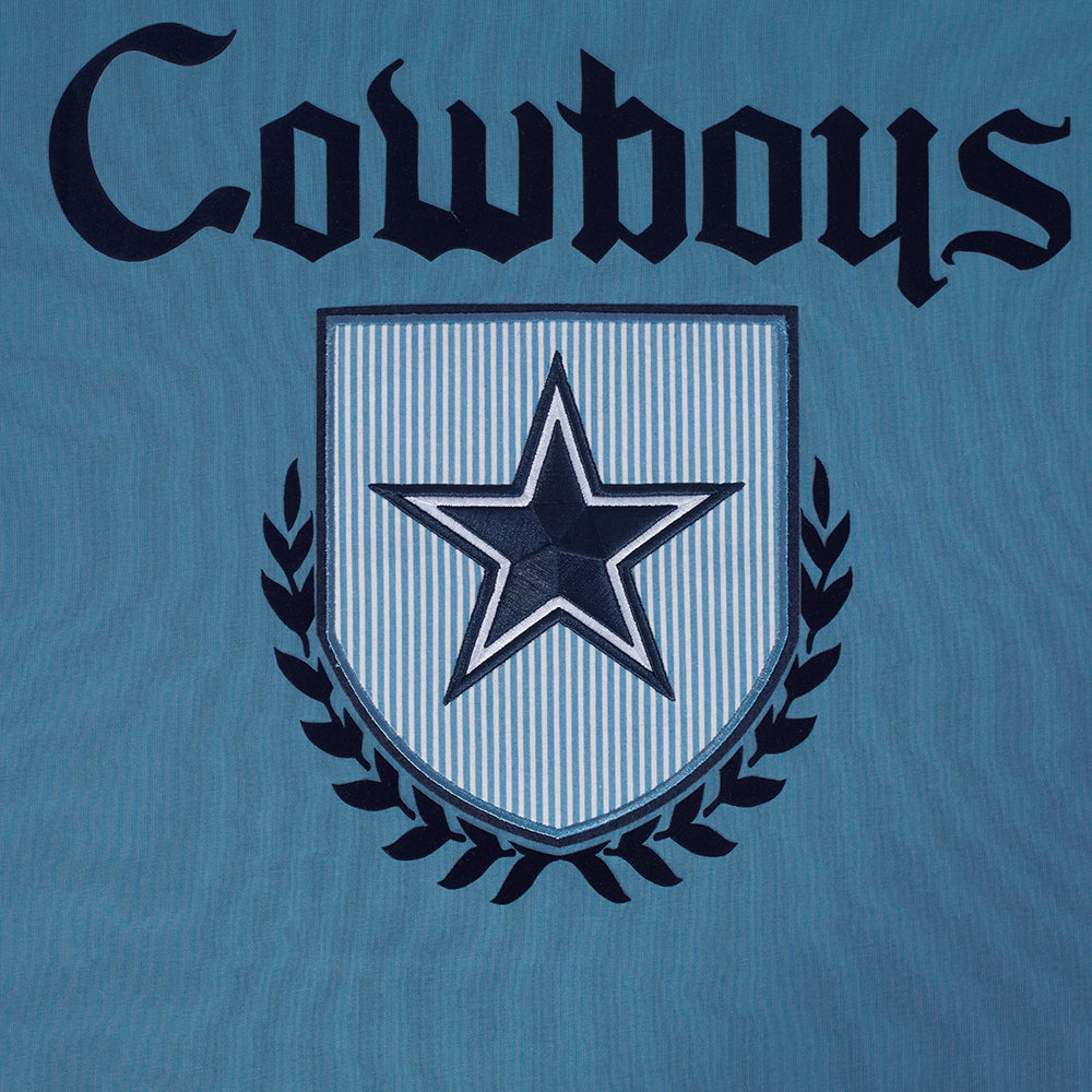NFL DALLAS COWBOYS COUNTRY CLUB T-SHIRT EN JERSEY DE COTON À ÉPAULES TOMBANTES POUR HOMME (BLEU ACIER)