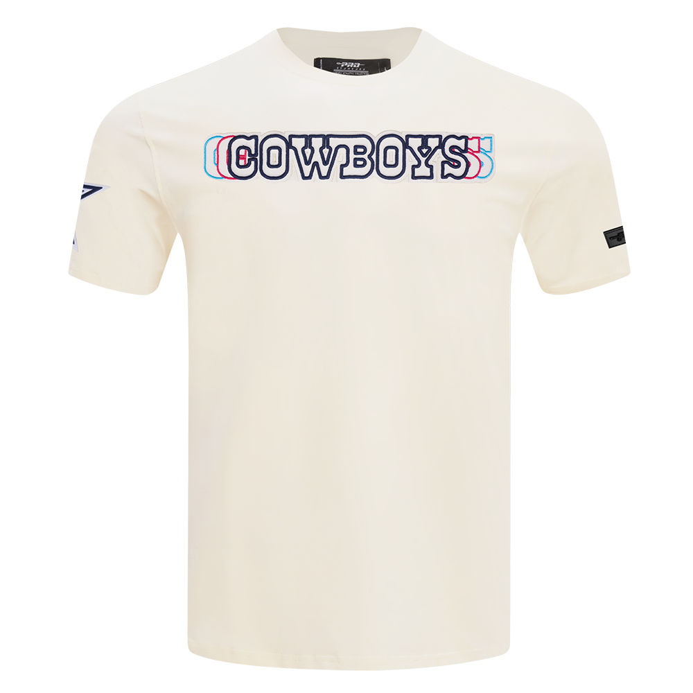 NFL DALLAS COWBOYS ECHO LOGO MEN'S SINGLE JERSEY TEE (EGGSHELL)