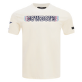NFL DALLAS COWBOYS ECHO LOGO MEN'S SINGLE JERSEY TEE (EGGSHELL)