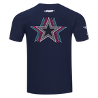NFL DALLAS COWBOYS ECHO LOGO MEN'S SINGLE JERSEY TEE (MIDNIGHT NAVY)