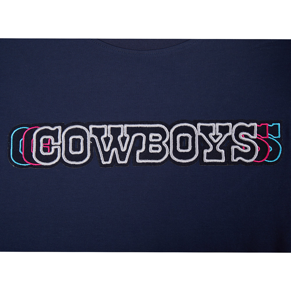 NFL DALLAS COWBOYS ECHO LOGO MEN'S SINGLE JERSEY TEE (MIDNIGHT NAVY)